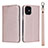 Handytasche Stand Schutzhülle Flip Leder Hülle L09 für Apple iPhone 12 Mini Rosegold