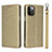 Handytasche Stand Schutzhülle Flip Leder Hülle L09 für Apple iPhone 12 Pro Gold