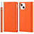 Handytasche Stand Schutzhülle Flip Leder Hülle L09 für Apple iPhone 13 Mini Orange