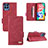 Handytasche Stand Schutzhülle Flip Leder Hülle L09Z für Samsung Galaxy M33 5G Rot