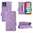 Handytasche Stand Schutzhülle Flip Leder Hülle L09Z für Samsung Galaxy M33 5G Violett