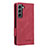 Handytasche Stand Schutzhülle Flip Leder Hülle L09Z für Samsung Galaxy S21 FE 5G Rot