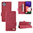 Handytasche Stand Schutzhülle Flip Leder Hülle L10Z für Samsung Galaxy A22 5G Rot