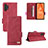 Handytasche Stand Schutzhülle Flip Leder Hülle L11Z für Samsung Galaxy A32 4G Rot