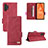 Handytasche Stand Schutzhülle Flip Leder Hülle L11Z für Samsung Galaxy A32 5G Rot