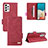 Handytasche Stand Schutzhülle Flip Leder Hülle L11Z für Samsung Galaxy A53 5G Rot