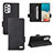 Handytasche Stand Schutzhülle Flip Leder Hülle L11Z für Samsung Galaxy A53 5G Schwarz