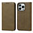 Handytasche Stand Schutzhülle Flip Leder Hülle L14 für Apple iPhone 13 Pro Max Grau