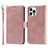 Handytasche Stand Schutzhülle Flip Leder Hülle L15 für Apple iPhone 13 Pro Rosegold