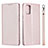 Handytasche Stand Schutzhülle Flip Leder Hülle L18 für Samsung Galaxy A51 5G Rosegold