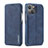 Handytasche Stand Schutzhülle Flip Leder Hülle LC1 für Apple iPhone 14 Plus Blau