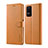 Handytasche Stand Schutzhülle Flip Leder Hülle LC1 für Xiaomi Poco F4 5G Hellbraun