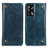 Handytasche Stand Schutzhülle Flip Leder Hülle M04L für Oppo F19s Blau