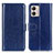 Handytasche Stand Schutzhülle Flip Leder Hülle M07L für Motorola Moto G53j 5G Blau