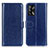 Handytasche Stand Schutzhülle Flip Leder Hülle M07L für Oppo A74 4G Blau