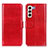 Handytasche Stand Schutzhülle Flip Leder Hülle M07L für Samsung Galaxy S21 FE 5G Rot