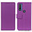 Handytasche Stand Schutzhülle Flip Leder Hülle M08L für Motorola Moto G Pure Violett