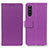Handytasche Stand Schutzhülle Flip Leder Hülle M08L für Sony Xperia 10 III Violett