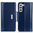 Handytasche Stand Schutzhülle Flip Leder Hülle M13L für Samsung Galaxy S22 5G Blau