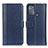 Handytasche Stand Schutzhülle Flip Leder Hülle M14L für Motorola Moto G50 Blau