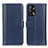 Handytasche Stand Schutzhülle Flip Leder Hülle M14L für Oppo F19 Blau