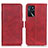 Handytasche Stand Schutzhülle Flip Leder Hülle M15L für Oppo A16 Rot