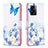 Handytasche Stand Schutzhülle Flip Leder Hülle Modisch Muster B01F für Oppo K10 5G India Blau