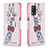 Handytasche Stand Schutzhülle Flip Leder Hülle Modisch Muster B01F für Realme 8 5G Rosa