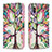 Handytasche Stand Schutzhülle Flip Leder Hülle Modisch Muster B01F für Samsung Galaxy A10e Grün