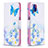 Handytasche Stand Schutzhülle Flip Leder Hülle Modisch Muster B01F für Samsung Galaxy A12 5G Blau