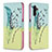 Handytasche Stand Schutzhülle Flip Leder Hülle Modisch Muster B01F für Samsung Galaxy A13 5G Minzgrün