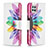 Handytasche Stand Schutzhülle Flip Leder Hülle Modisch Muster B01F für Samsung Galaxy A22 4G Plusfarbig
