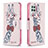 Handytasche Stand Schutzhülle Flip Leder Hülle Modisch Muster B01F für Samsung Galaxy A22 4G Rosa