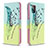 Handytasche Stand Schutzhülle Flip Leder Hülle Modisch Muster B01F für Samsung Galaxy A31 Minzgrün