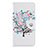 Handytasche Stand Schutzhülle Flip Leder Hülle Modisch Muster B01F für Samsung Galaxy A40 Weiß