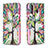 Handytasche Stand Schutzhülle Flip Leder Hülle Modisch Muster B01F für Samsung Galaxy A40s Grün