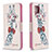 Handytasche Stand Schutzhülle Flip Leder Hülle Modisch Muster B01F für Samsung Galaxy A42 5G Rosa