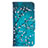 Handytasche Stand Schutzhülle Flip Leder Hülle Modisch Muster B01F für Samsung Galaxy A70 Cyan