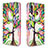 Handytasche Stand Schutzhülle Flip Leder Hülle Modisch Muster B01F für Samsung Galaxy A70E Grün