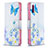 Handytasche Stand Schutzhülle Flip Leder Hülle Modisch Muster B01F für Samsung Galaxy M02 Blau