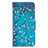Handytasche Stand Schutzhülle Flip Leder Hülle Modisch Muster B01F für Samsung Galaxy M20 Cyan