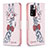 Handytasche Stand Schutzhülle Flip Leder Hülle Modisch Muster B01F für Xiaomi Mi 11i 5G (2022) Rosa