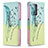 Handytasche Stand Schutzhülle Flip Leder Hülle Modisch Muster B01F für Xiaomi Mi 11T 5G Minzgrün