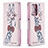 Handytasche Stand Schutzhülle Flip Leder Hülle Modisch Muster B01F für Xiaomi Mi 11T 5G Rosa