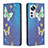 Handytasche Stand Schutzhülle Flip Leder Hülle Modisch Muster B01F für Xiaomi Mi 12S Pro 5G Blau