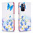 Handytasche Stand Schutzhülle Flip Leder Hülle Modisch Muster B01F für Xiaomi Poco M4 Pro 5G Blau