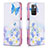 Handytasche Stand Schutzhülle Flip Leder Hülle Modisch Muster B01F für Xiaomi Redmi 10 4G Blau