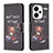 Handytasche Stand Schutzhülle Flip Leder Hülle Modisch Muster B01F für Xiaomi Redmi Note 13 Pro+ Plus 5G Dunkelgrau