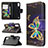 Handytasche Stand Schutzhülle Flip Leder Hülle Modisch Muster B03F für Samsung Galaxy A01 SM-A015