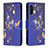 Handytasche Stand Schutzhülle Flip Leder Hülle Modisch Muster B03F für Samsung Galaxy A13 5G Königs Blau